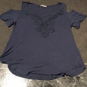 Women’s Blue Off the Shoulder Shirt